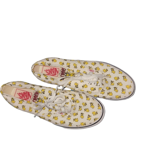 Vans Shoes - Vans Limited Edition White Yellow Woodstock Canvas Lace Up Sneakers Sz 9